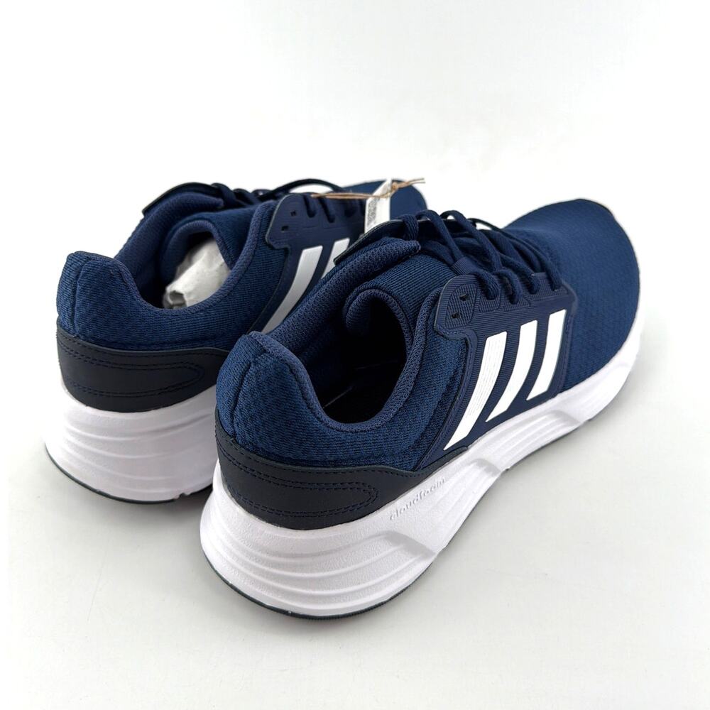 Adidas Men's Tech Indigo Cloud White Legend Ink Galaxy 6 Running Shoes Size 9 - Picture 10 of 14
